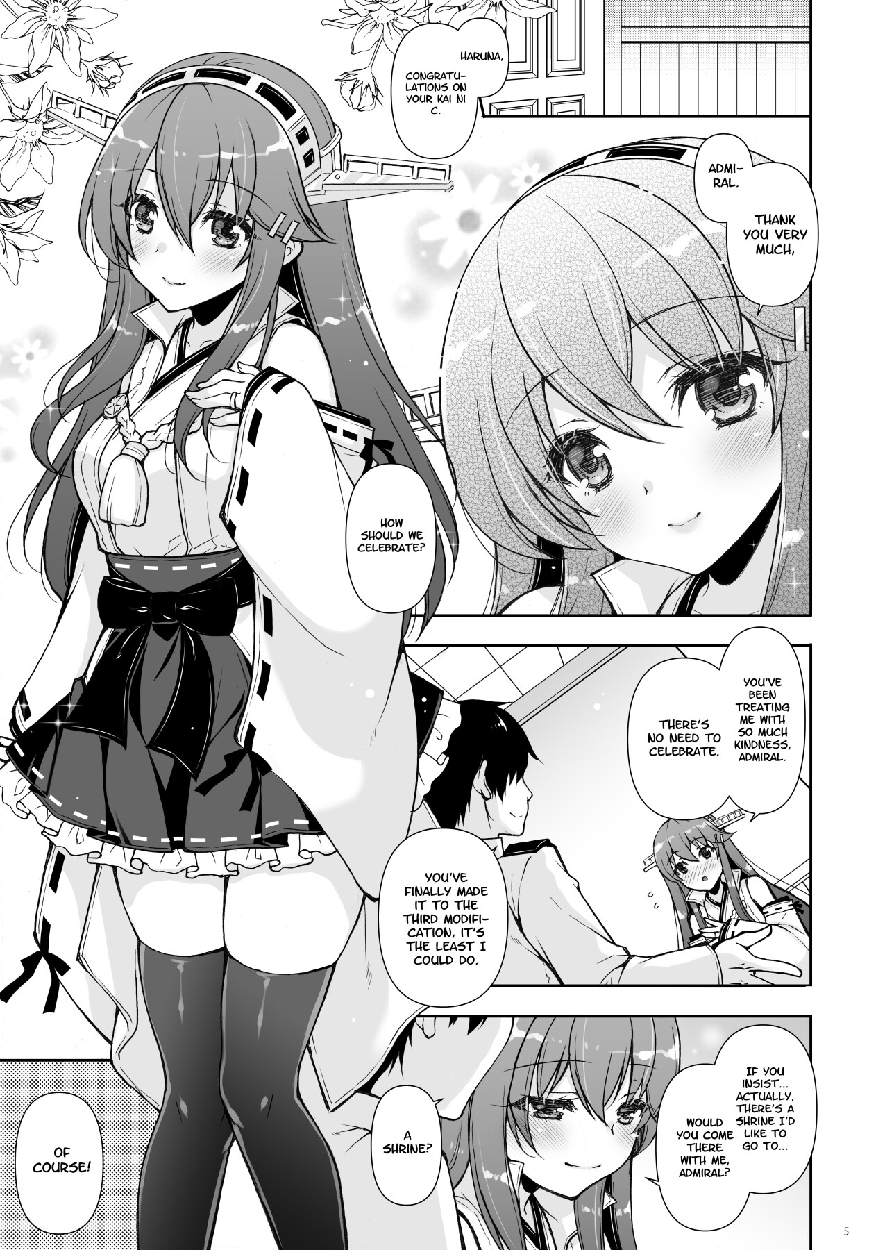 Hentai Manga Comic-I Will Engage in a Knock Up Night Battle with Haruna!!-Read-3